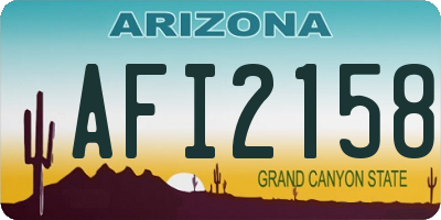 AZ license plate AFI2158