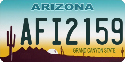 AZ license plate AFI2159