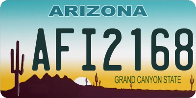 AZ license plate AFI2168