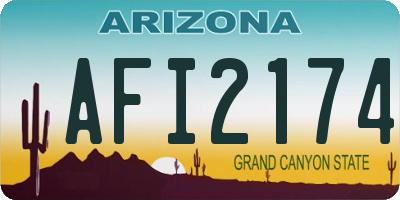 AZ license plate AFI2174