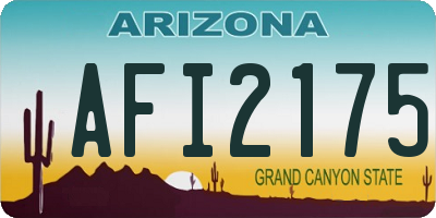 AZ license plate AFI2175