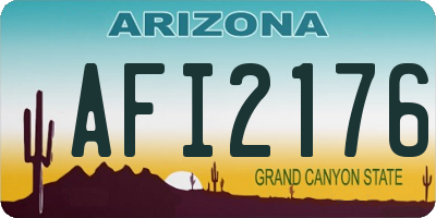 AZ license plate AFI2176