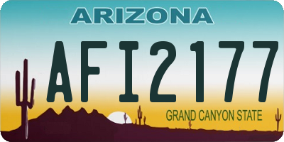 AZ license plate AFI2177