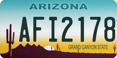 AZ license plate AFI2178