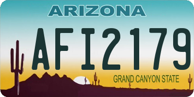 AZ license plate AFI2179
