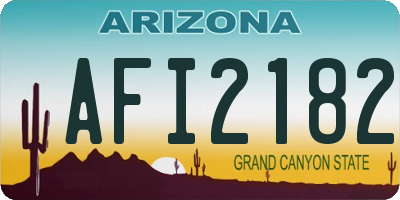 AZ license plate AFI2182