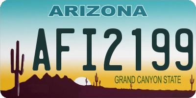 AZ license plate AFI2199