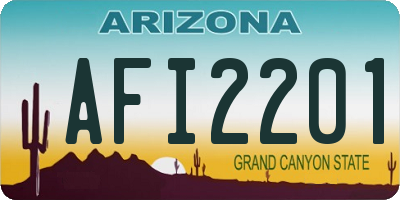 AZ license plate AFI2201