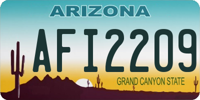 AZ license plate AFI2209