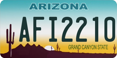 AZ license plate AFI2210
