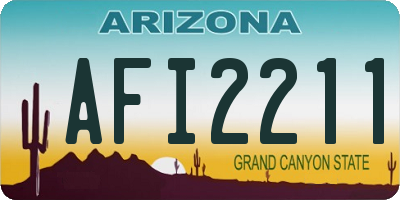 AZ license plate AFI2211