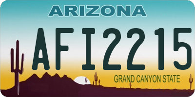 AZ license plate AFI2215