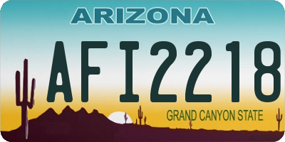 AZ license plate AFI2218