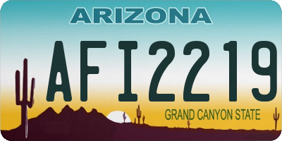 AZ license plate AFI2219