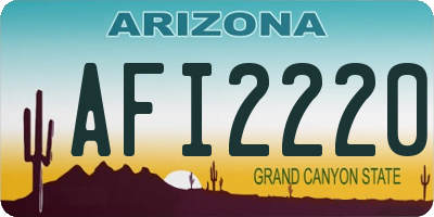 AZ license plate AFI2220