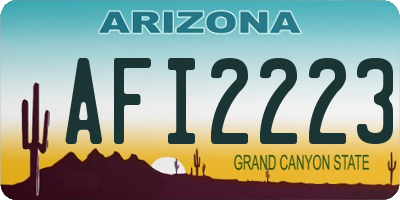 AZ license plate AFI2223