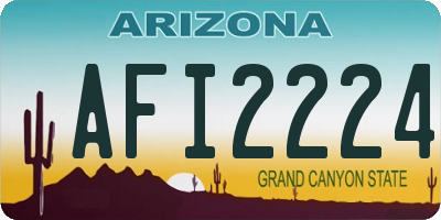 AZ license plate AFI2224