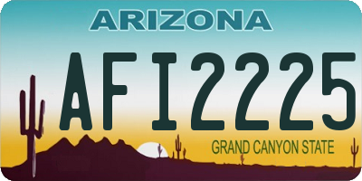 AZ license plate AFI2225