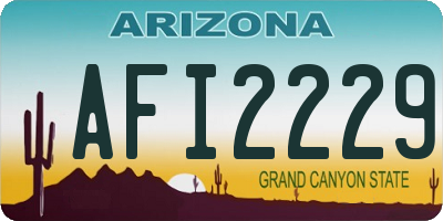 AZ license plate AFI2229