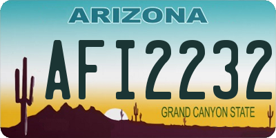 AZ license plate AFI2232