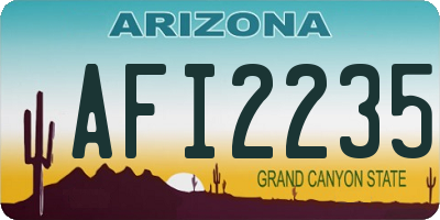 AZ license plate AFI2235