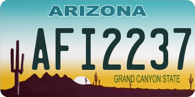 AZ license plate AFI2237