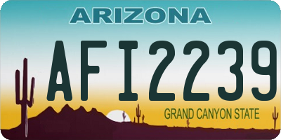 AZ license plate AFI2239