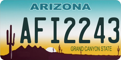 AZ license plate AFI2243