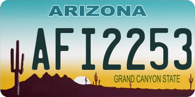 AZ license plate AFI2253