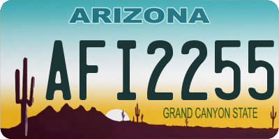 AZ license plate AFI2255