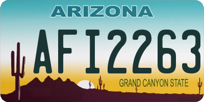 AZ license plate AFI2263