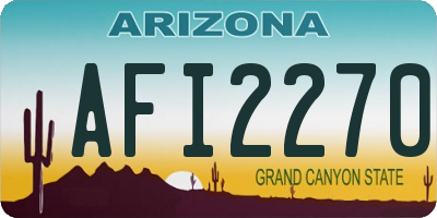 AZ license plate AFI2270