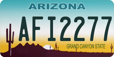 AZ license plate AFI2277