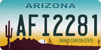 AZ license plate AFI2281