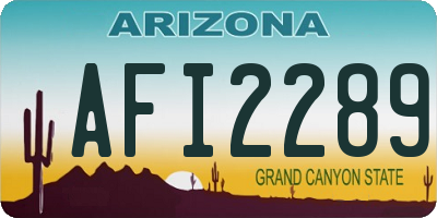 AZ license plate AFI2289
