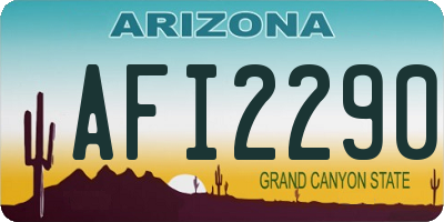 AZ license plate AFI2290