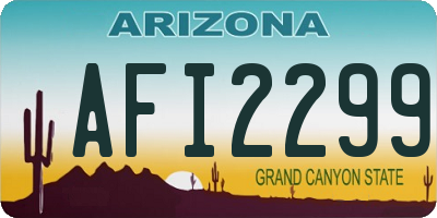 AZ license plate AFI2299
