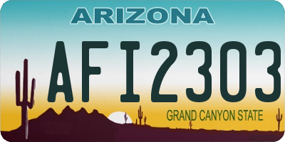 AZ license plate AFI2303