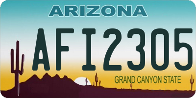 AZ license plate AFI2305