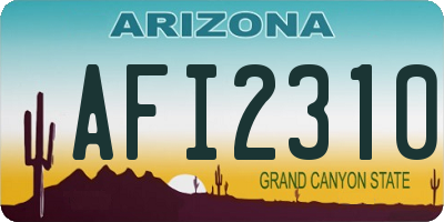 AZ license plate AFI2310