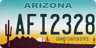 AZ license plate AFI2328
