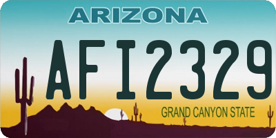 AZ license plate AFI2329