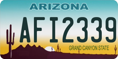 AZ license plate AFI2339