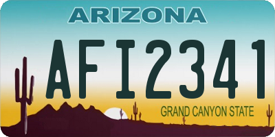 AZ license plate AFI2341