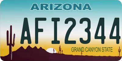 AZ license plate AFI2344