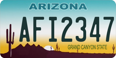 AZ license plate AFI2347