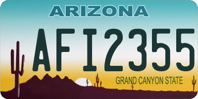 AZ license plate AFI2355