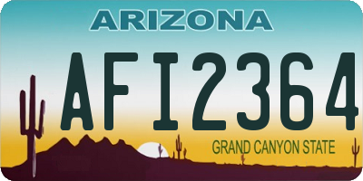 AZ license plate AFI2364