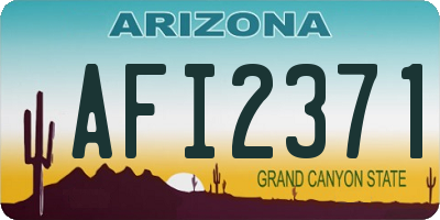 AZ license plate AFI2371