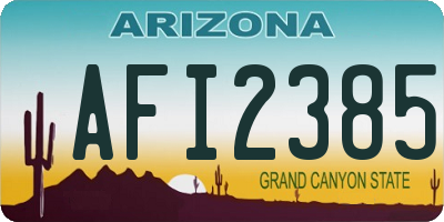 AZ license plate AFI2385